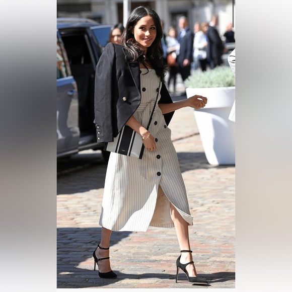 Tamara Mellon black suede D'Orsay pumps size 37 ASO Meghan Markle - Picture 6 of 9